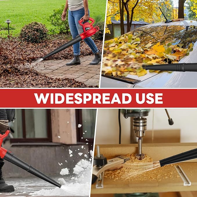 ALLOYMAN Electric Leaf Blower,7AMP Lawn Blower,350CFM Mini Leaf Blower Lightweight & Portable for Lawn Care/Snow Blowing