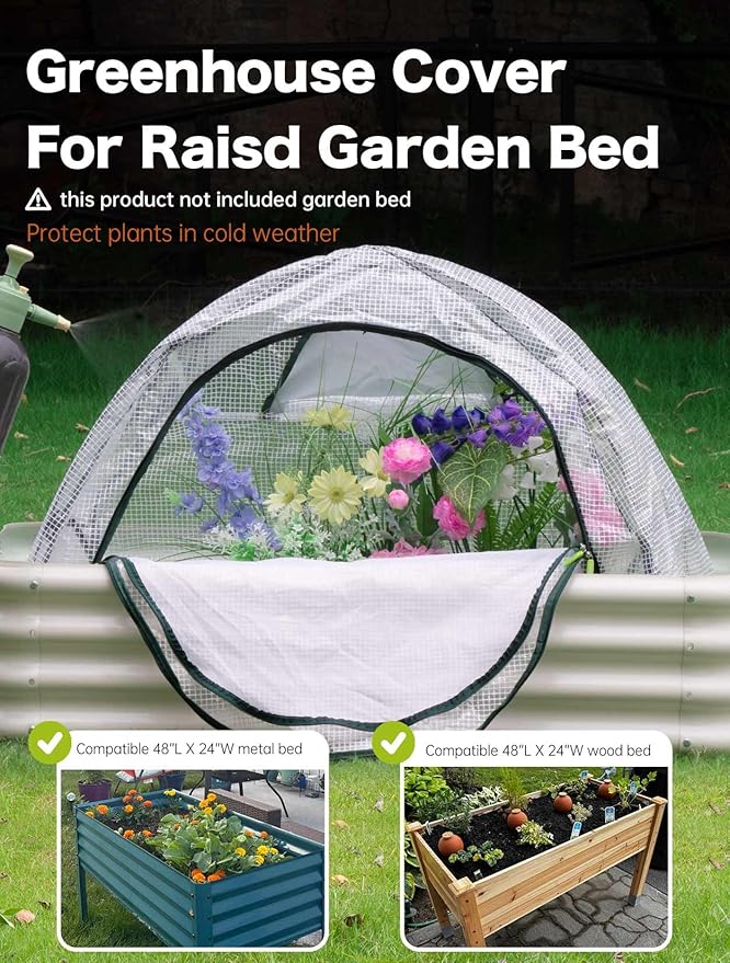 Pop up Greenhouse Tent Cover Tunnel Plant House,Large Gardening Flower Sunshine Room with Mesh Windows,Backyard PE Cover for Cold Frost Protector with Stakes and Rope Guys (Mini Size 45″x22″)