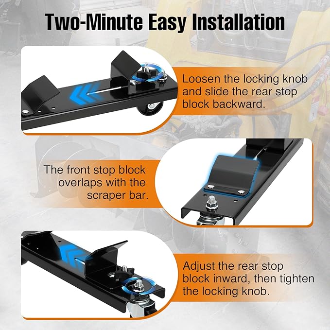 Heavy-Duty Snow Blower Storage Dollies, Replacement for John Deere LP70692, Fit 44", 47", 54" Snow Blowers, with 360° Locking Caster Wheels for Easy Movement (2PCS)
