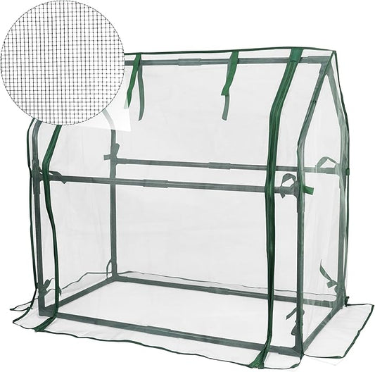 Gardzen Mini Greenhouse with Mesh Cover, Portable Outdoor Greenhouse, Enhanced Ventilation, Ideal for Spring, Summer & Fall, 36.2"(L) x18.9(W) x33.3(H)