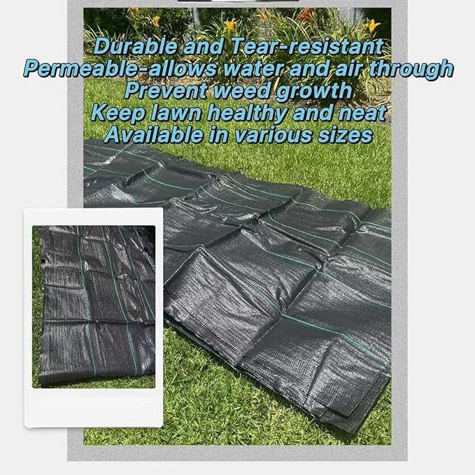 JKKGS Weed Barrier Landscape Fabric, 3FT x 50FT Heavy Duty Premium Durable Weed Block and Weed Control Ground Cover, Woven and Non-Woven Fabric Cloth for Gardening, Underlayment and Driveways