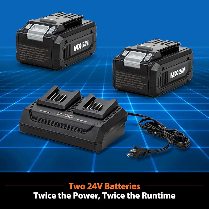 LawnMaster CLMF4815E 48V MAX* 15-inch Brushless Cordless Mower with 2X24V MAX* 4.0Ah Battery and a Dual Charger