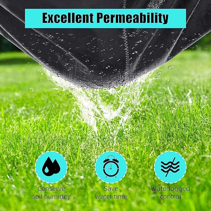 6.5ft x 330ft Premium Weed Barrier Landscape Fabric, 3.2oz Heavy Duty, Weed Control Fabric, High Permeability Good for Flower Bed, Driveway Fabric Ground Cover