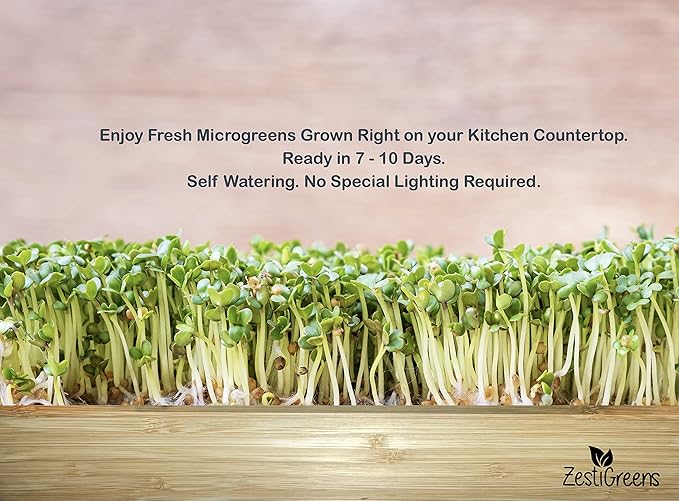 Microgreens Kit Refills with 9 Plant Mats & 9 Types of Seeds for ZestIGreens Microgreens Starter Kit