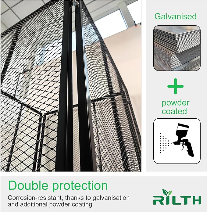 Large Compost Bin Outdoor - 158 Gallon Metal Wire Mesh Compost Bins with Rust-Proof Coating, Easy to Assemble Square Garden Compost Bin for Yard Waste, Leaves & Kitchen Scraps, 35x35x30 Inches