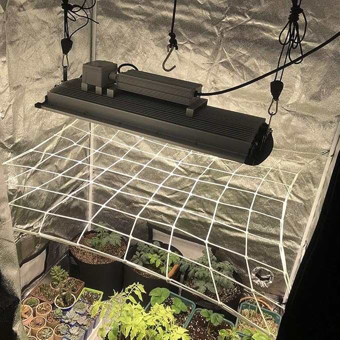 8 Pairs 1/8 Inch Adjustable Heavy Duty Ratchet Hanger Grow Light Fixtures Rope Clip Hangers Hanging Ropes for Gardening Grow Plant Fan Reflectors Filter Tent,150lbs Weight Capacity