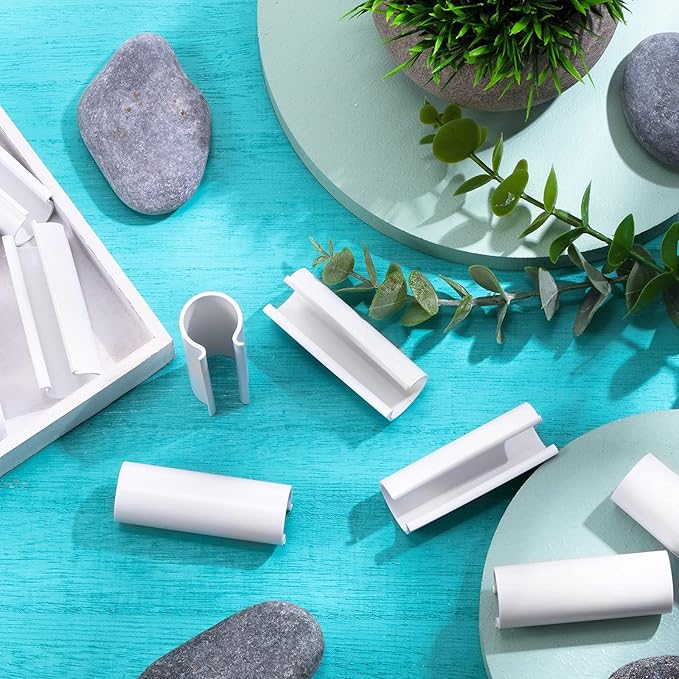 Jetec 16 Pcs PVC Pipe Clamps Greenhouses Strap Clips 2.4 Inches Long Summer PVC Water Pipe Clamps Strap Clips for Woodworking(for 1/2 Inch PVC Pipe,White)