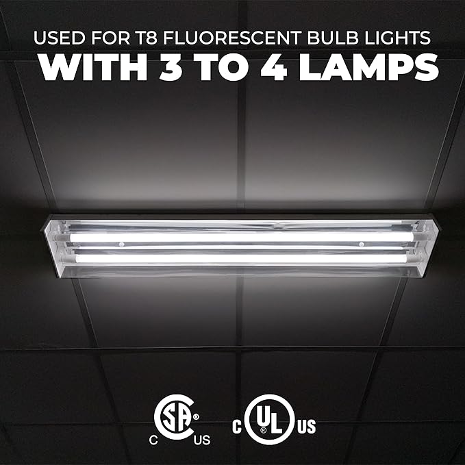 OHLECTRIC (10 Pack) Replacement for ICN-4P32-SC 3 & 4 Lamp T8 Fluorescent Electronic Ballast - 120-277 Volt - Instant Start - UL Approved