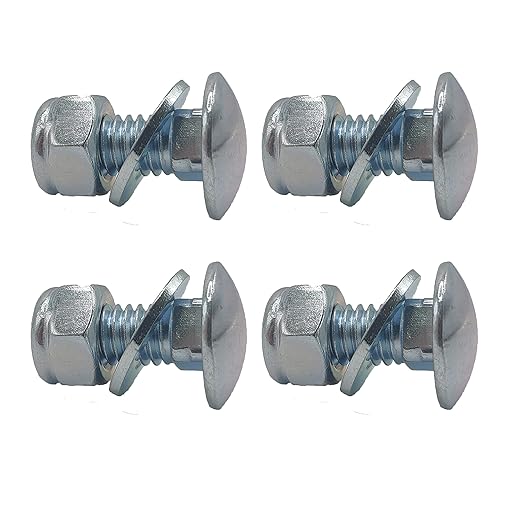 4pk 710-0451 710 0451 Stainless Steel Mounting Carriage Bolt Nuts kit fits Cub Cadet MTD 784-5580 710-0451 712-04063 Snowblower Skid Shoe (5/16-18)3/4"