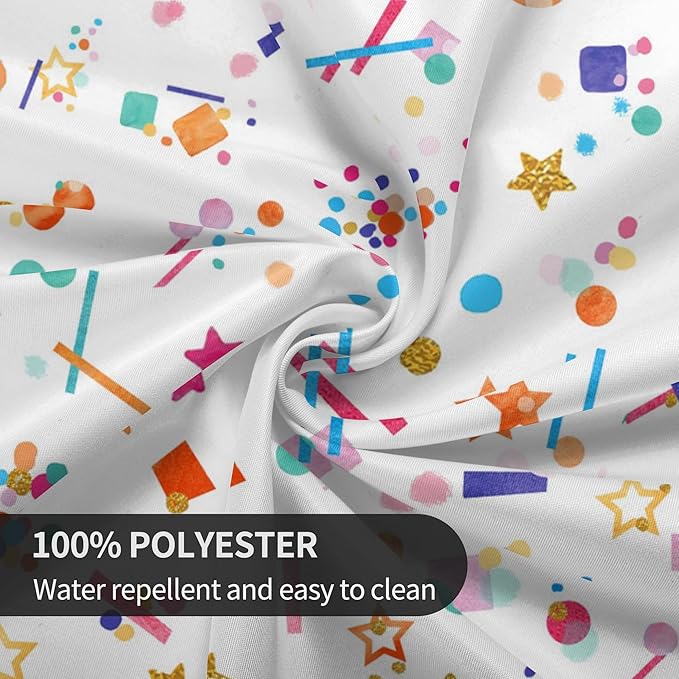 Giwawa Round Tablecloths 60 Inch Home Happy Birthday Tablecloth Colorful Dry No Wrinkles Birthday Party Supplies