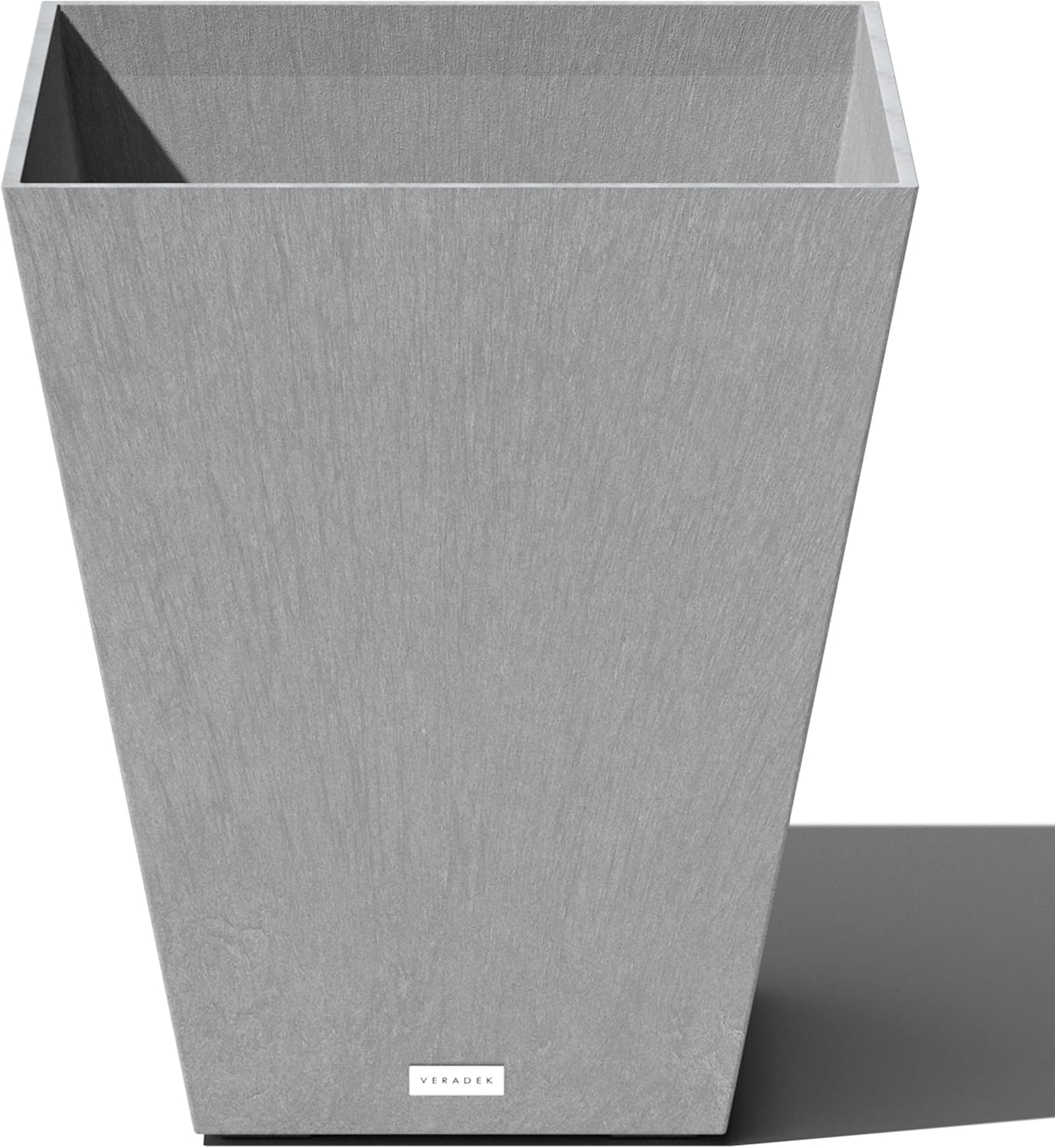 Veradek Pure Series Nobleton Plastic Planter - Large Pots for Indoor or Outdoor Porch/Patio | Durable All-Weather Use with Drainage Holes | Modern Planter Décor for Flowers, Shrubs, Trees