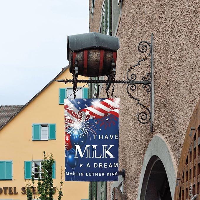 Mlk I Have A Dream Martin Luther King Garden Flag Welcome Party Outdoor Outside Decorations Picks Home House Garden Yard Decor 12x18 Inch