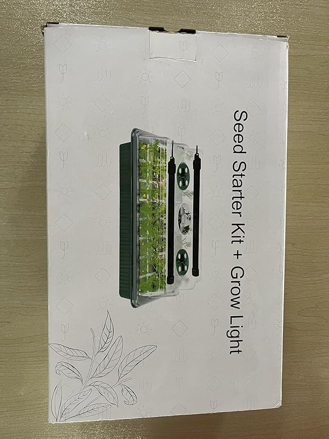 BlumWay Seed Starter Tray with Grow Light,2 Pack 80 Cells Seedling Tray Kit with Humidity Dome/Indoor Plant Starter Kit, Adjustable Brightness Plant Germination Trays