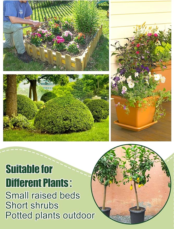 ANPHSIN 3 pcs Plant Covers Freeze Protection, 39.3in x 39.3in Shrub Tree Plant Protection with Drawstring, Frost Cloth Wraps Blanket Freeze Bags for Winter Outdoor Garden Potted Plants Green