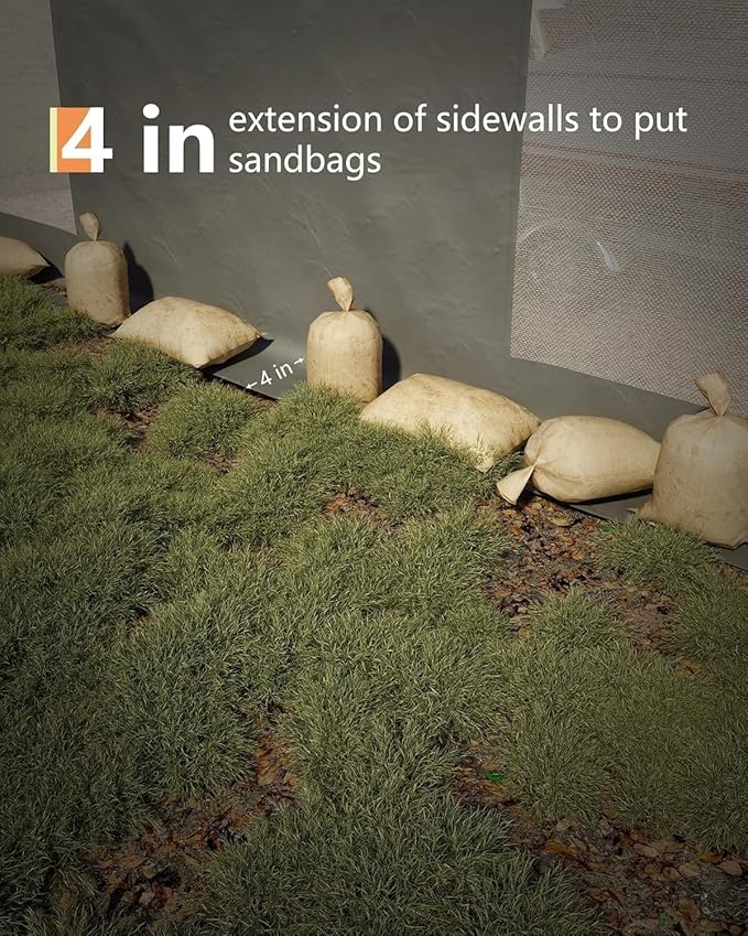 13X20Ft Waterproof Carport Canopy with Roll-Up Mesh Windows & Double Zipper Doors, 200g PE Tarp Cover for Cars, Trucks, SUVs, RVs, Boats & Outdoor Equipment Storage, Grey