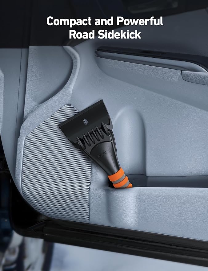 AstroAI Ice Scraper for Cars and Small Trucks - Dang Near Indestructible Ice Scrapers for Car Windshield from Scrape Frost and Ice