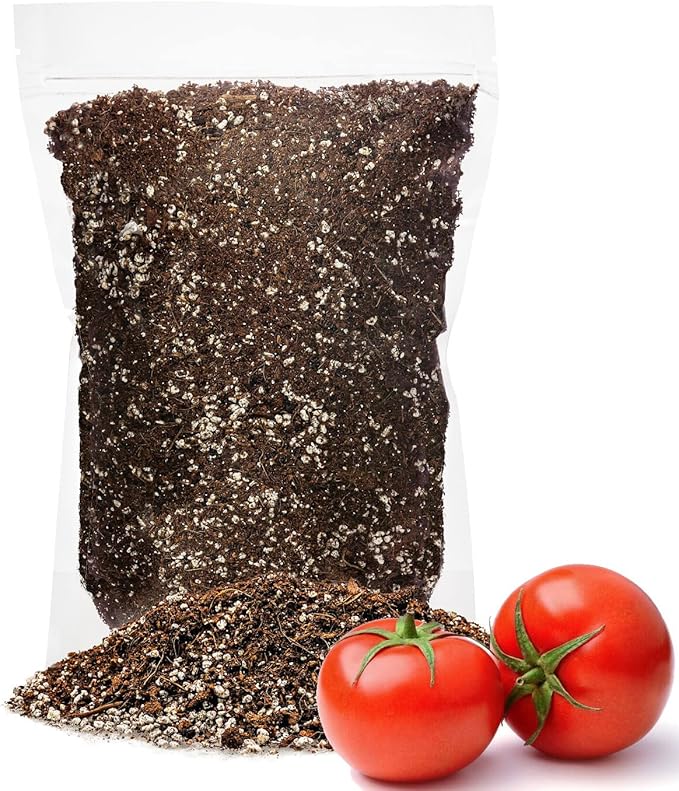 Organic Potting Soil for Tomato Plants - 3 Quart - Hand-Mixed with Natural Ingredients for Optimal Growth and Nutrient Retention