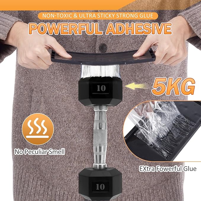 Qualirey 10 Pack 5x10 Sticky Mouse Traps Sticky Trap with 6 Pcs Fake Bait Mice, Enhanced Double Attraction Technology for Home, Office Indoor Outdoor Use