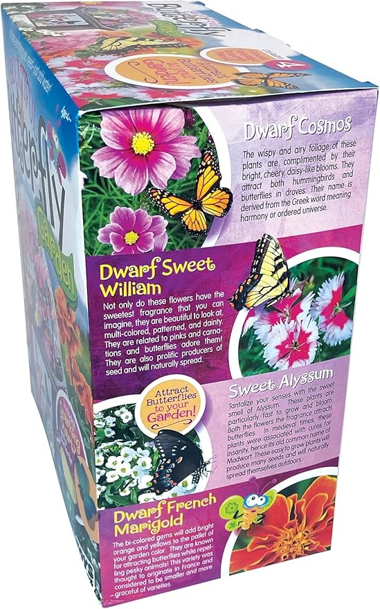 Toys by Nature Biosphere Terrarium Starter Kit, Complete Supplies Included to Grow Your Own Enchanting Garden and Indoor Plants! (Bountiful Butterfly Garden)