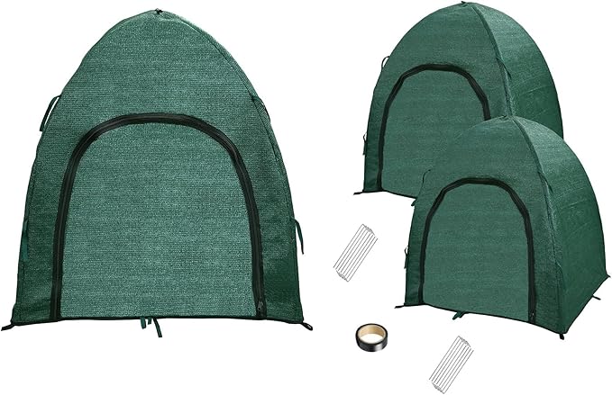 Winter Plant Covers for Snow and Ice Protection Shrub Cover Freeze Protection Plant Tent Protect Outdoor Plant and Potted Plant from Snow Frost Sun and Animal with Zipper Door 36*36*40 (2Packs)
