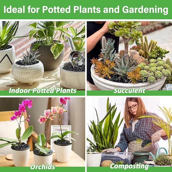 Legigo 12QT All Natural Horticultural Charcoal- Activated Hardwood Plant Charcoal for Soil Amendment, Conditioning Bonsai Soil, Succulent, Terrarium Supplies, Indoor Plant Potting Soil