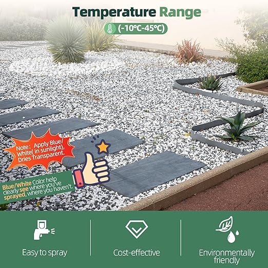 Rock Glue, Mulch Glue 32OZ- Fast-Drying Adhesive for Landscaping Rocks, Small Pebbles, Pea Gravel Stabilizer & Mulch Binder | Weather-Resistant Outdoor Stabilizer for Driveways, Gardens, Walkways