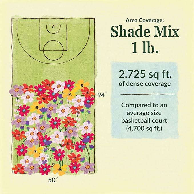 Ferry-Morse Shade Mix Bulk Flower Seeds, 1lb