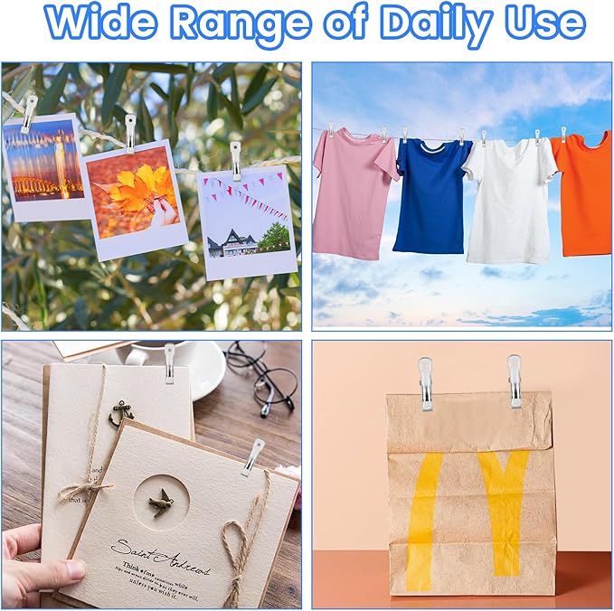 50PCS Garden Clips, Stainless Steel Greenhouse Clamps, Strong Grip Greenhouse Clips, Metal Clips for Netting, Shade Cloth, Plant Cover on Garden Hoops or Greenhouse Hoops by EGYPAMID