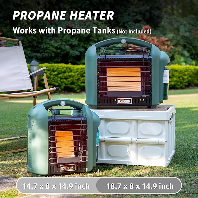 THE BOSS 6,000 BTU Propane Heater Indoor Outdoor Portable Heater Camping Propane Space Heater Outdoor