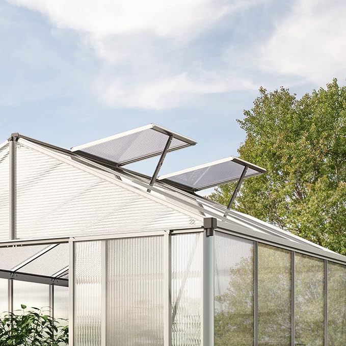 Greenhouse Rubin 7 Aluminum Frame 8.6 x 14.6 ft with Approx. 10 mm Polycarbonate Panels