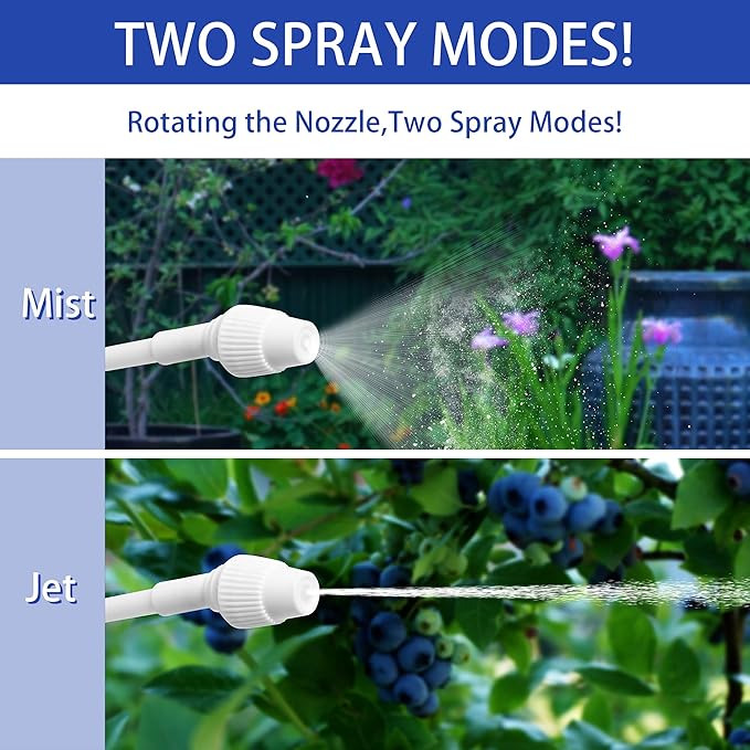 Battery Power Sprayer with Holster Multi-Purpose Foldable Sprayer Easily Attaching to Most Gallon Jugs for Gardening,Lawn and Disinfecting