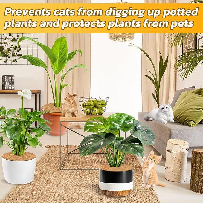 Legigo 6pcs Coconut Fiber Mulch Ring Tree Plant Protector Mat, 24 Inch Natural Coco Coir Tree Protection Ring Plant Pot Soil Cover, Tree Rings Disc Plant Cover for Indoor Outdoor Plants,Landscaping