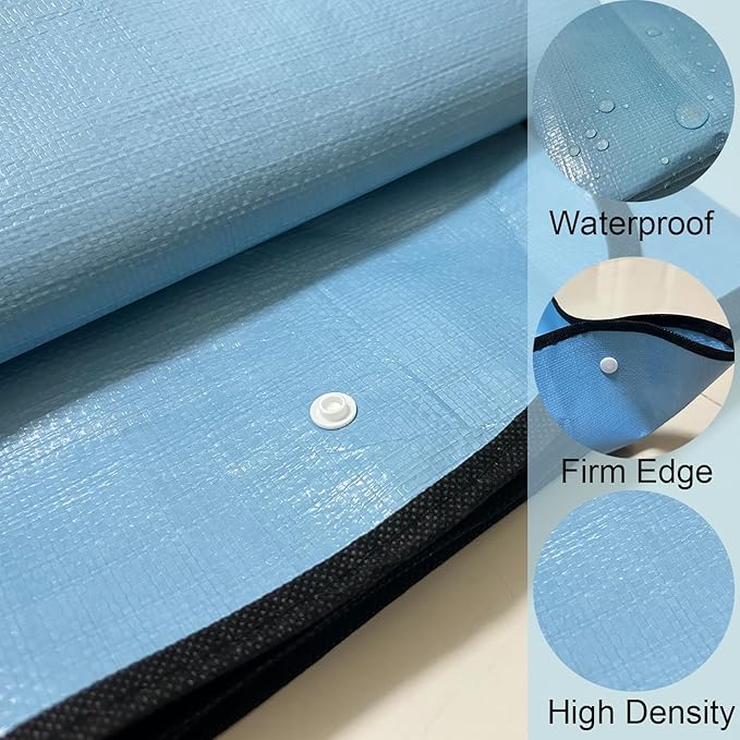 59" x 39" Extra Large Plant Repotting Mat, Foldable Gardening Mat for Indoor, Transplanting Houseplants, Pot Out, Mix Soil and Mess Control, Gardening Gifts for Women Men Plant Lover(Blue)