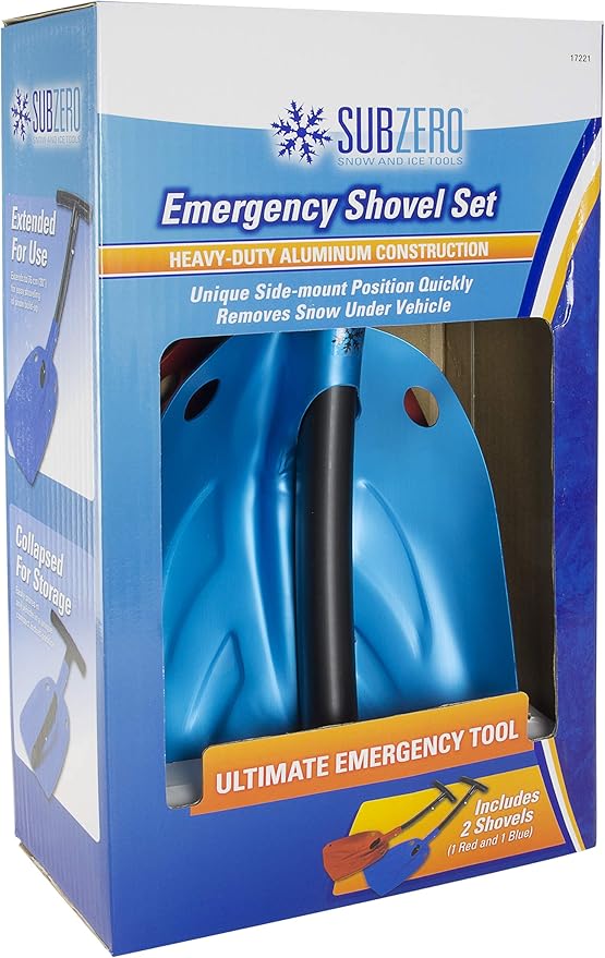 SubZero 17222 Collapsible Snow Shovel, Light Weight Aluminum Snow Shovel for Car, Emergency Shovel for Driveway and Car (pack of 1)