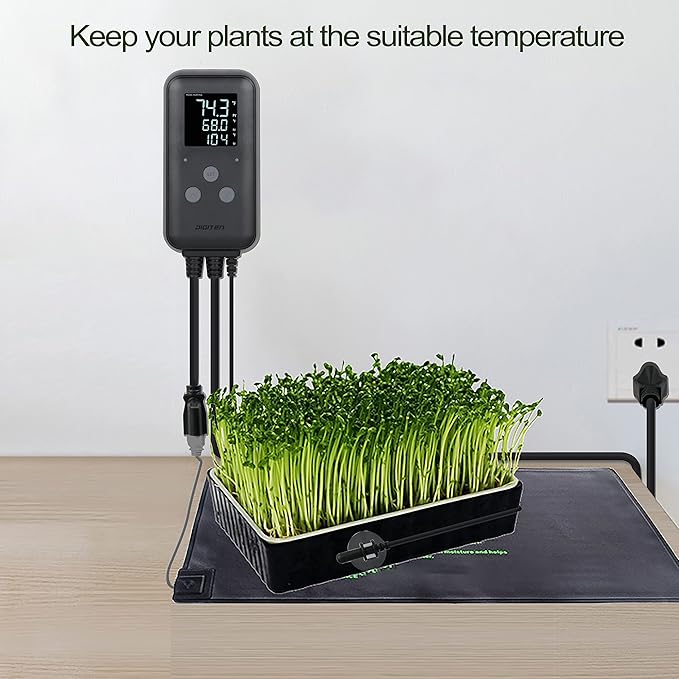 DIGITEN Heat Mat Thermostat Waterproof Temperature Controller DTC315 Greenhouse Thermostat Aquarium Temperature Controller Plug in Thermostat for Seedlings 15A Reptiles Temperature Controller Outlet