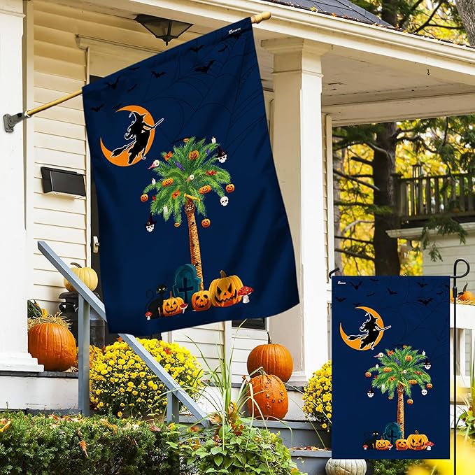FLAGWIX Halloween Garden Flag - Garden Flags for Outside 11.5" x 17.5" - Halloween Decorations for Home Decor, Outdoor Flag Outside Decorations for Yard, Holiday Gifts for Women Men