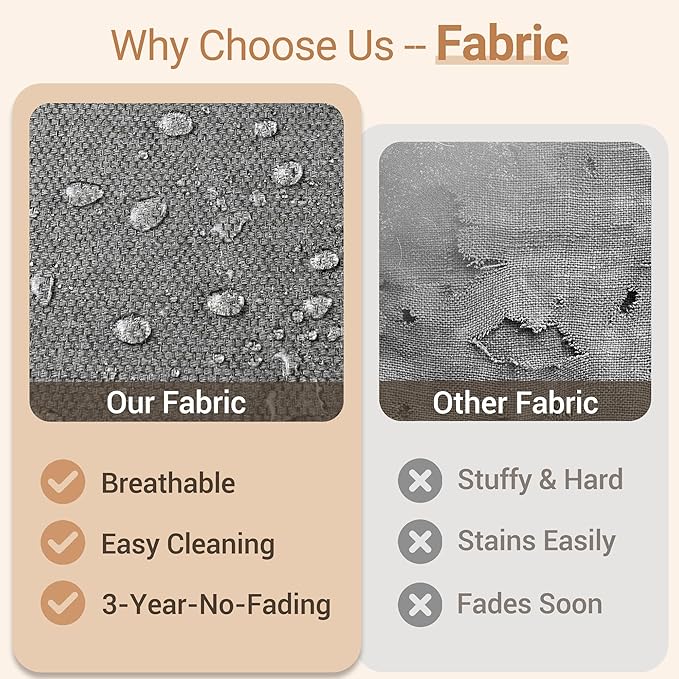 HOOOWOOO Outdoor Patio Furniture Set,8 Pieces Wicker Out Door Sectional Furniture L Shaped Couch,Patio Conversation Sets with Swivel Rocking Chair LED Table,Charcoal Gray