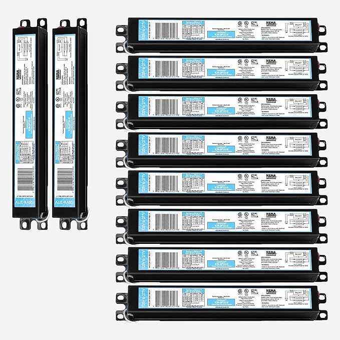 ICN3P32N, 120-277V, 50-60Hz Input Frequency, Solid Wire Type, Instant Start Centium Electronic Fluorescent Ballast for 3 F32T8 Lamp Type, Indoor/Outdoor Use with Automatic Restart Ballast Box, 10 Pack