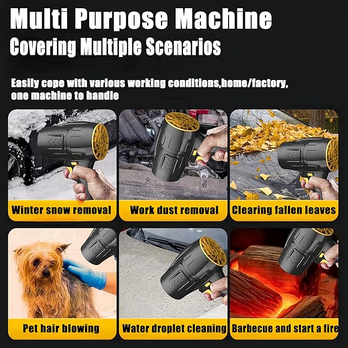 Blowers, Handheld, Electric Leaf Blowers for Lawn Care, 32000r/min, Patio, Blowing Leaves, Battery Powered Leaf Blower for Snow Blowing Hand-held