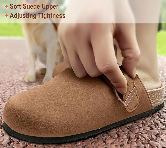 BULLIANT Comfort Clogs Slippers Sandals Nurse Work Shoes Unisex for Men Women with Cushioned Cork-Footbed
