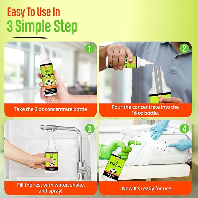 Nature's Dome Bed Bug Spray – 100% Kill Rate, 16 OZ Natural Bed Bug & Mite Killer, Destroys Eggs, Kills Resistant Strains, Long-Lasting Protection, Safe for Home Use