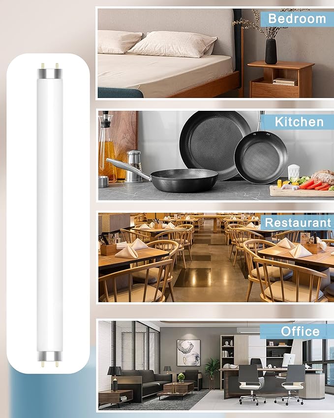 Shootingstar Bug Zapper Replacement Light Bulb 10W for 20W Indoor Bug Zapper, BL T8 F10W Light Tube Compatible with Aspectek, Liba and Other 20W Mosquito Zapper Lamp, 4 Pack