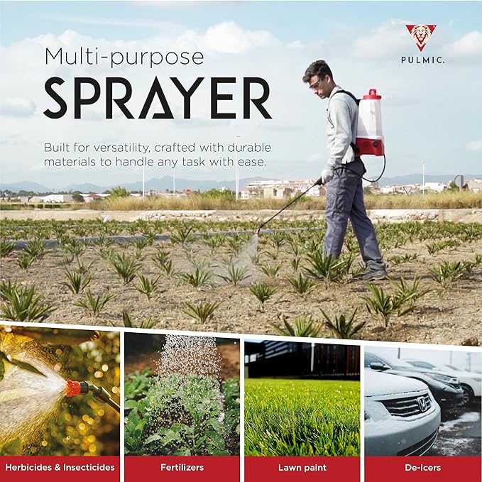 PULMIC Electric Sprayer Pegasus 35 - 9.25-Gallon Cart Sprayer. 3 Application Speeds. 18V Removable Lithium Battery. Up to 7 Hours of Autonomy