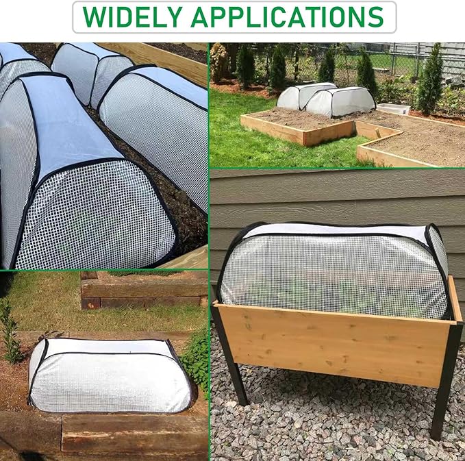 Garden Rows Plants Cover Pop Up Freeze Protection Greenhouse Accelerator Cover 45" x 21.6" x 16" Portable Mini Grow Plant Cover for Protecting Vegetables Fruits Plant Raised Garden Beds Vegetable Rows