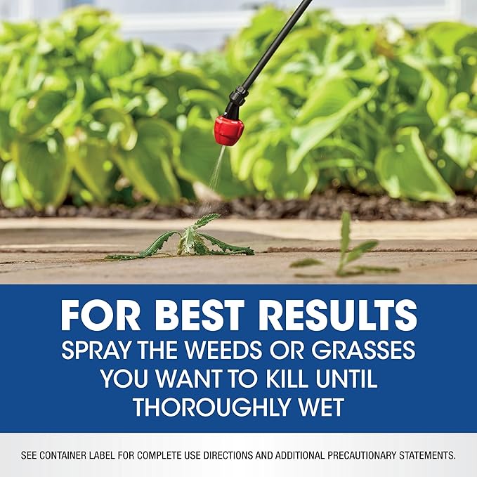 Roundup Weed & Grass Killer₄ Concentrate, Use in and Around Flower Beds, Walkways and Other Areas of Your Yard, 2.5 gal.