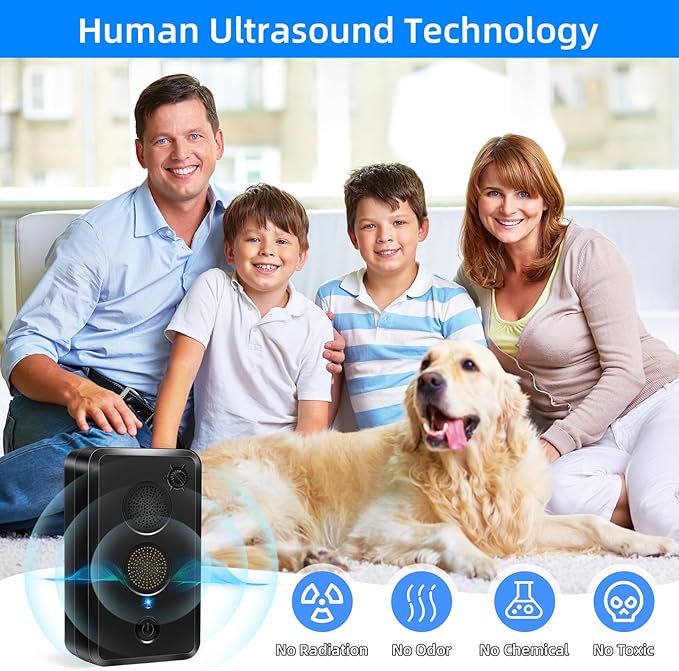 2025 4Pack Ultrasonic Bat Repellent Outdoor for Attic,Electronic Bat Deterrent Devices Outdoor Getting Rid of Bats,Rechargeable Batss Repeller Ultrasonic Indoor to Keep Bats Away from Porch