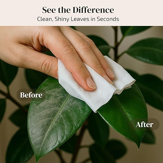 Plant Leaf Cleaner & Leaf Shine, Plant Cleaner | 2 Pack of 50 (Total 100 Count)