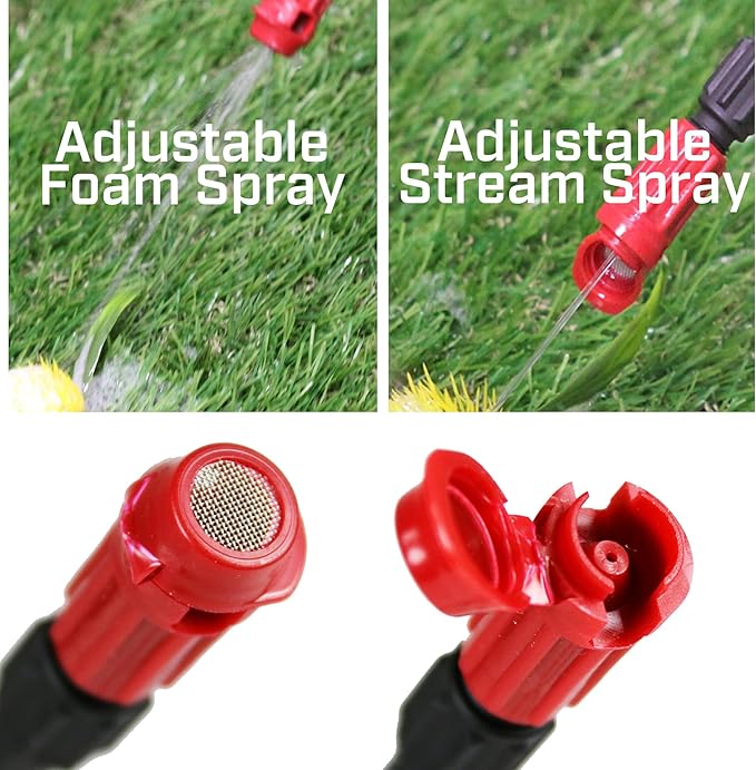 Chapin International 20541 1 Gallon Lawn & Garden Multi-Purpose Sprayer with Foaming and Adjustable Nozzles, Made in The USA, 1-Pack, Translucent White