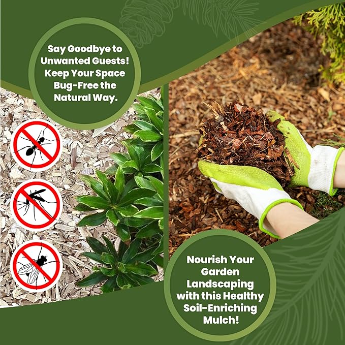 Double Tree Incense Cedar Wood Chips for Potted Plants, Garden, Animal Beddings and Litter Box - 100% Natural Perfect for Indoor and Outdoor Use… (48 quarts)