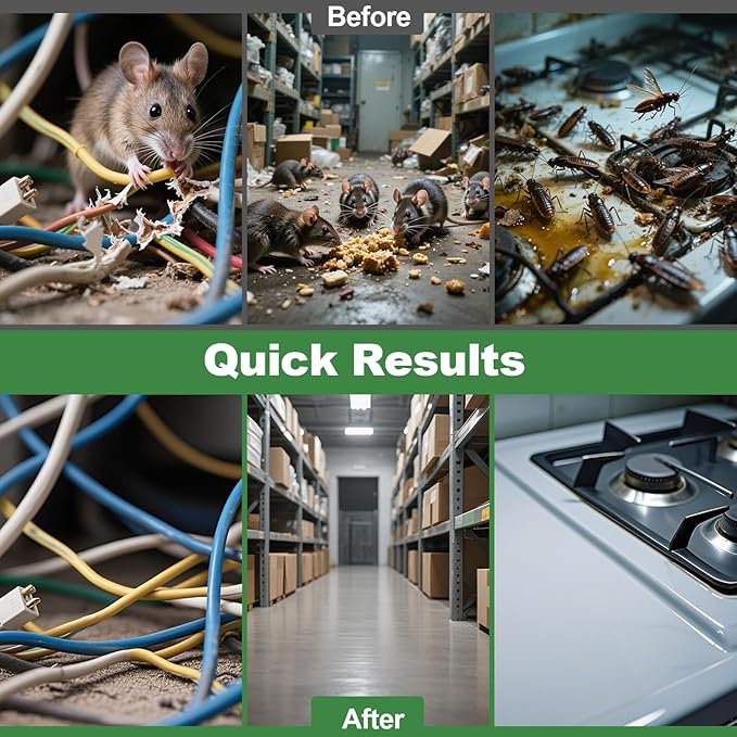 Mouse Rodent Repellent, 32 Pack Peppermint Oil Mice Repellent for Mice, Rats, Spiders, Squirrels and Pests, Indoor & Outdoor Natural Mouse Deterrent, Keep Rodents Away from Garden & Home (Mint)